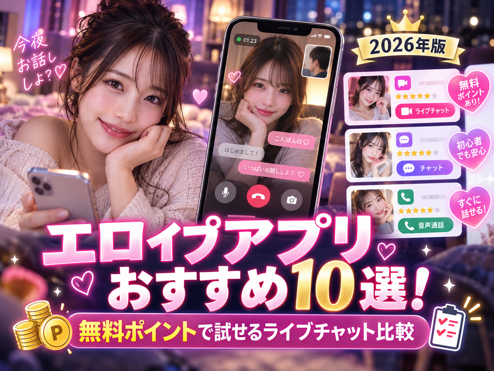 エロイプアプリおすすめ10選!無料ポイントで試せるライブチャット比較